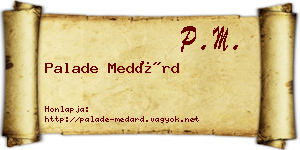 Palade Medárd névjegykártya